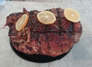 Una foto de Costillar de cerdo en naranja y salsa soya