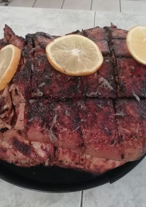 Una foto de Costillar de cerdo en naranja y salsa soya