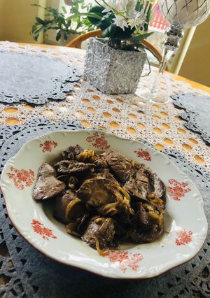 Hagymás nyúlmáj recept fotója