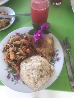 Una foto de Fajitas de pechuga oriental