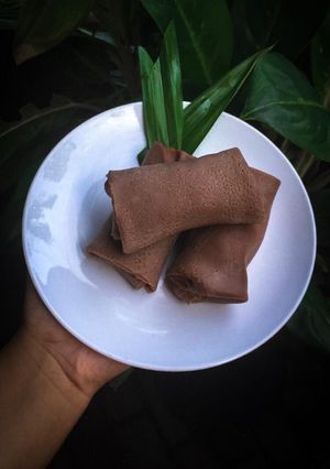 Foto resep Dadar Gulung Coklat Vla Vanila Kurma