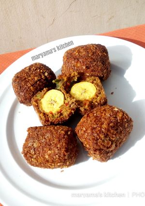 A picture of Plantain lamingtons.