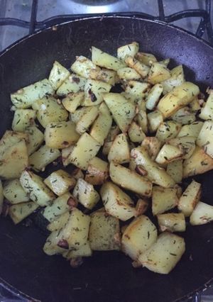 Una foto de Papas saltadas