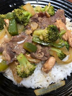 Foto resep Nasi Brokoli cah Daging Yakiniku