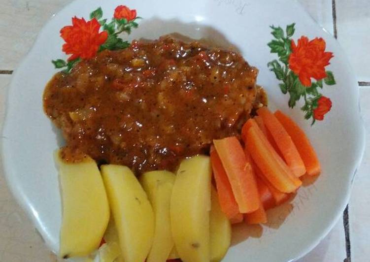 Steak tempe saus blackpepper