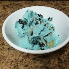 A picture of No Churn Cookie Monster Ice Cream.
