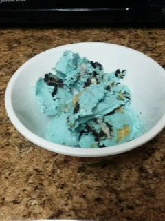 A picture of No Churn Cookie Monster Ice Cream.