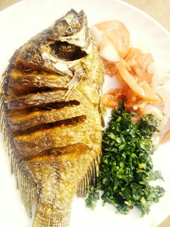 A picture of Deep fried Fish#Endofyearchallenge.