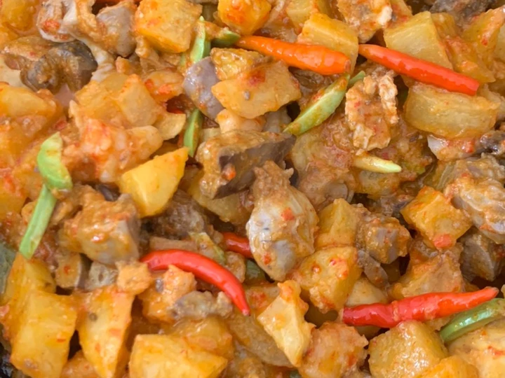 Easy Ways Make Recipes Sambal Goreng Hati Ayam Pete the Perfect Tasty.