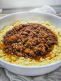 Polenta con salsa estilo Ragú