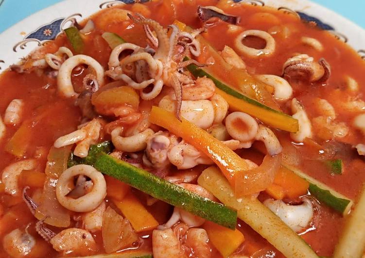 Resep Terbaru Cumi udang asam manis Mantul Banget