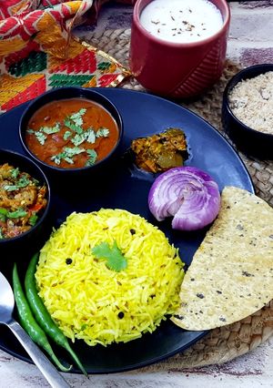 A picture of Traditional Punjabi Lunch Thali.