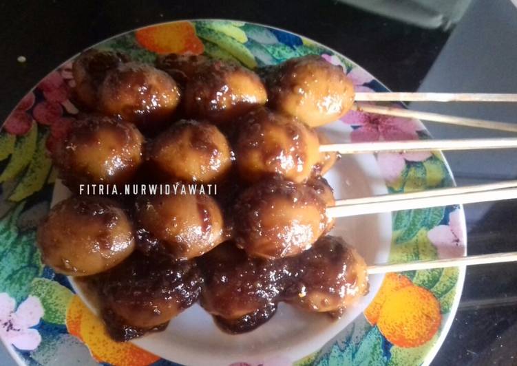 Resep Sate Telur Puyuh Bumbu Kecap Anti Gagal