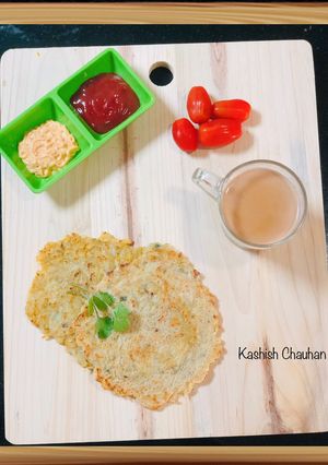 A picture of Potatoes Pancakes 🥞(Aloo Cheela 🥔).