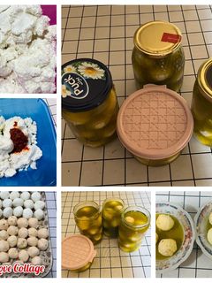 صورة لوصفة لبنه مدعبله بزيت الزيتون