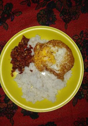 Foto resep Sambel Kornet + ceplok telor