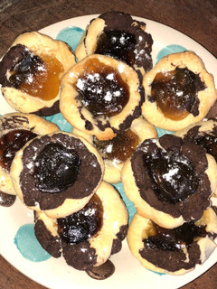 Una foto de Pepas marmoladas, con dulce de batata con chocolate🍫