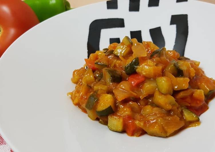 Pisto extra rápido para principiantes (vegetariano)