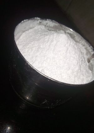 A picture of Home made icing sugar.