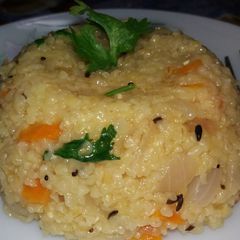 A picture of Veg wheat daliya.