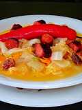 Sopa de col chino picante con chistorra