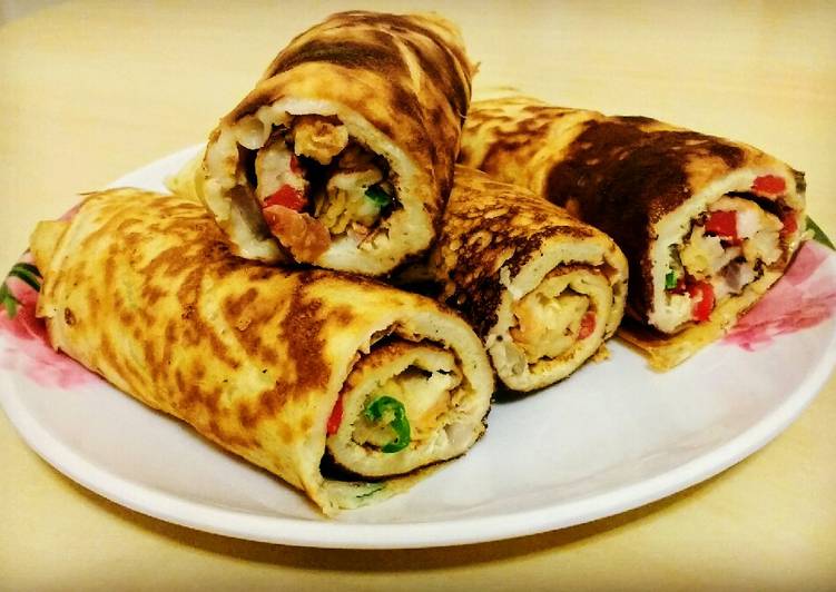 Recipe of Quick Egg Crepe Roll | So Delicious Food Recipe From My Kitchen