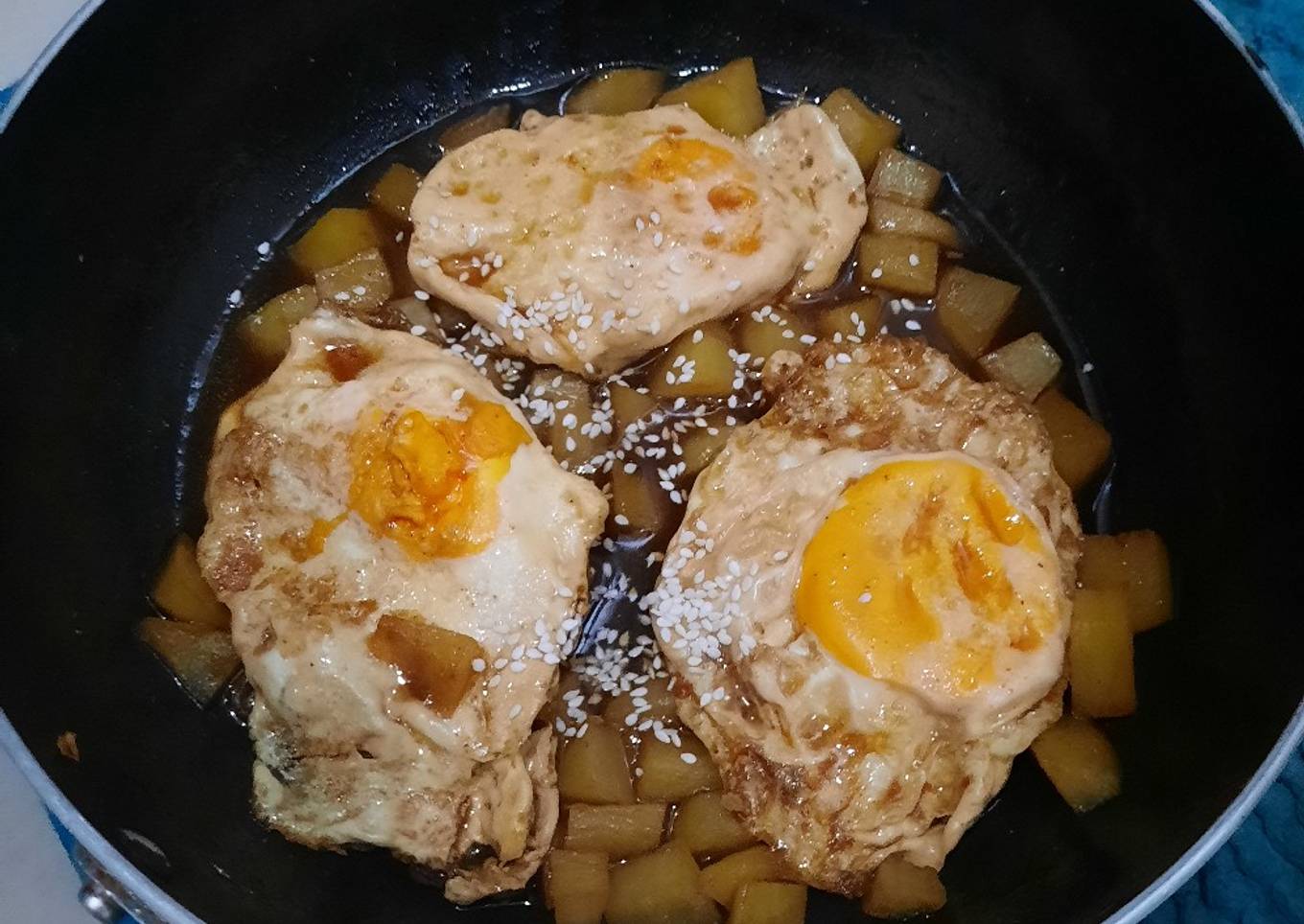 Kentang Telur Kecap