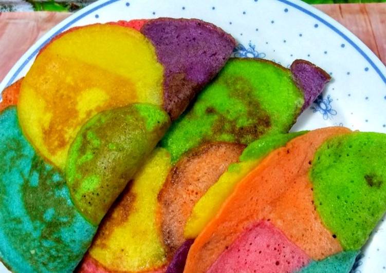 Martabak lipat rainbow