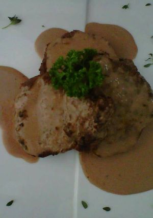 Una foto de Lomo de cerdo con salsa de manzana