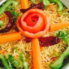 A picture of Schezwan fried rice.