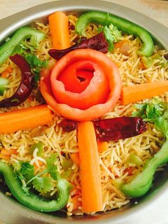 A picture of Schezwan fried rice.