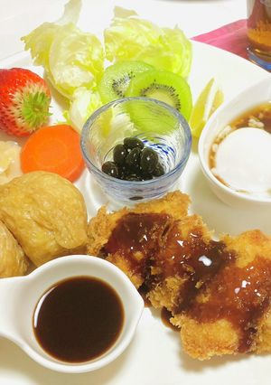 A picture of Dinner Menu with Kushikatsu and Inari Sushi.