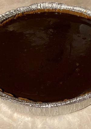 Una foto de Cheesecake de dulce de leche y chocolate