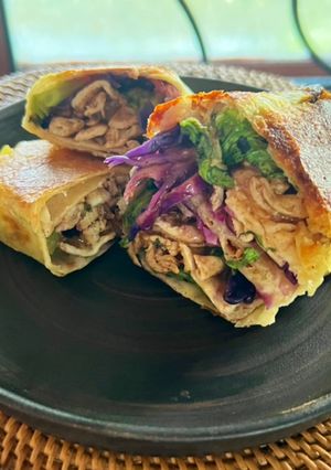 Foto resep Chicken vegetables Wraps garlic