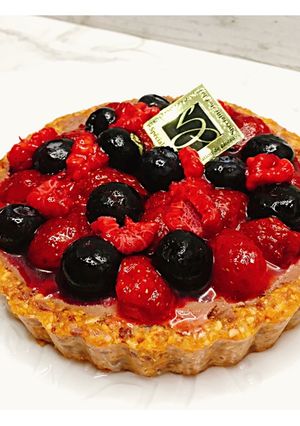 A picture of Dairy-Free Berry Chocolate Tart.