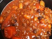 A picture of pinto beans chili