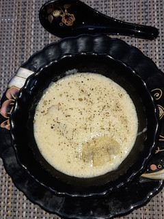 A picture of Cream of Mushroom Soup.