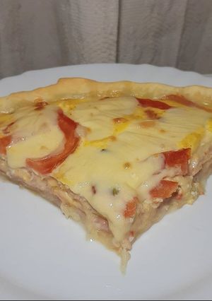 Una foto de Tarta de jamón y queso