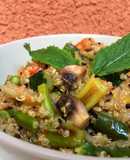 Quinoa infusionada al tamari y verduras al gusto