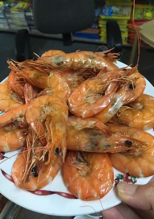 Hình của món Tôm nướng nồi chiên không dầu.