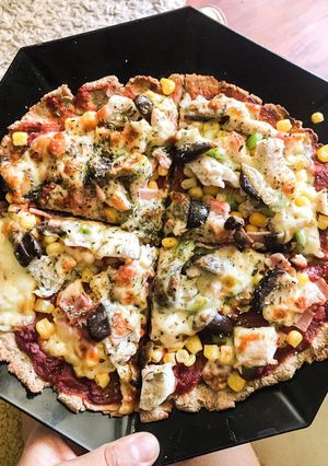 Una foto de Pizza integral