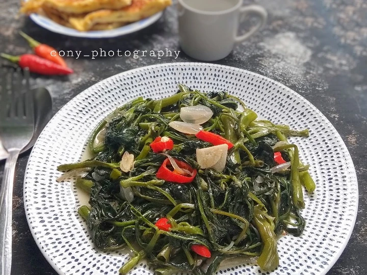 Cara Gampang Menyiapkan Resep Tumis kangkung saos tiram yang Enak Banget Anti Ribet, Mantap Sekali