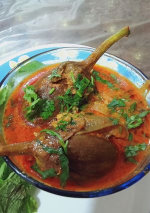 A picture of Bharli Vangi/Bharwa Baingan.