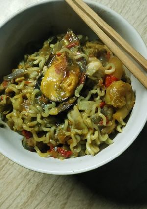 Una foto de Ramen al estilo Gringa