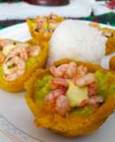 Camarones en canastas de patacon 🍤