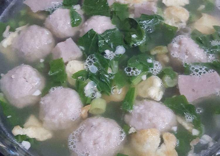 Bahan Sop sawi bakso telur | Resep Bumbu Sop sawi bakso telur Yang Sedap