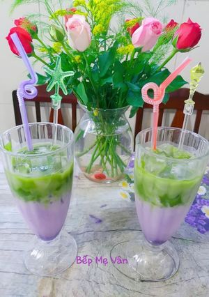 Hình của món Khoai môn matcha latte.