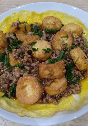 Foto resep Hotplate egg tofu aka tahu telor ala chinese food 😋
