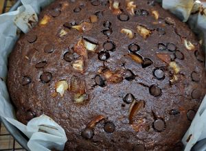 Foto resep Cake Pisang Yogurt Cokelat (Tanpa Tepung Terigu)