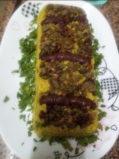 صورة لوصفة ارز بالكبده والسجق